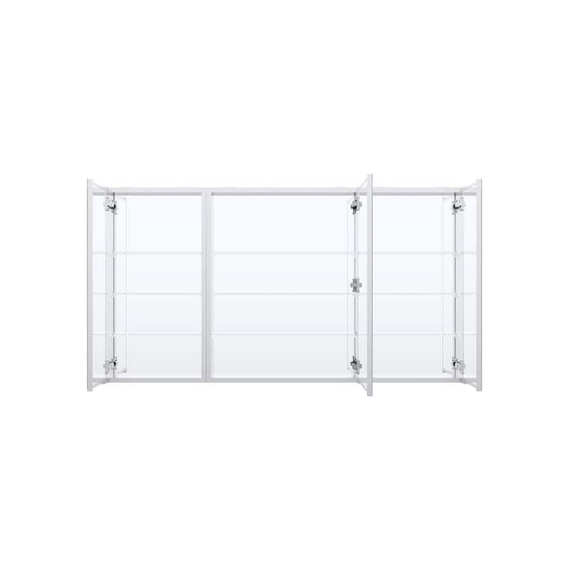 56''/64''W X 30''H Recessed Or Surface Wall Mount Bathroom Medicine Cabinet With Adjustable Glass Shelves