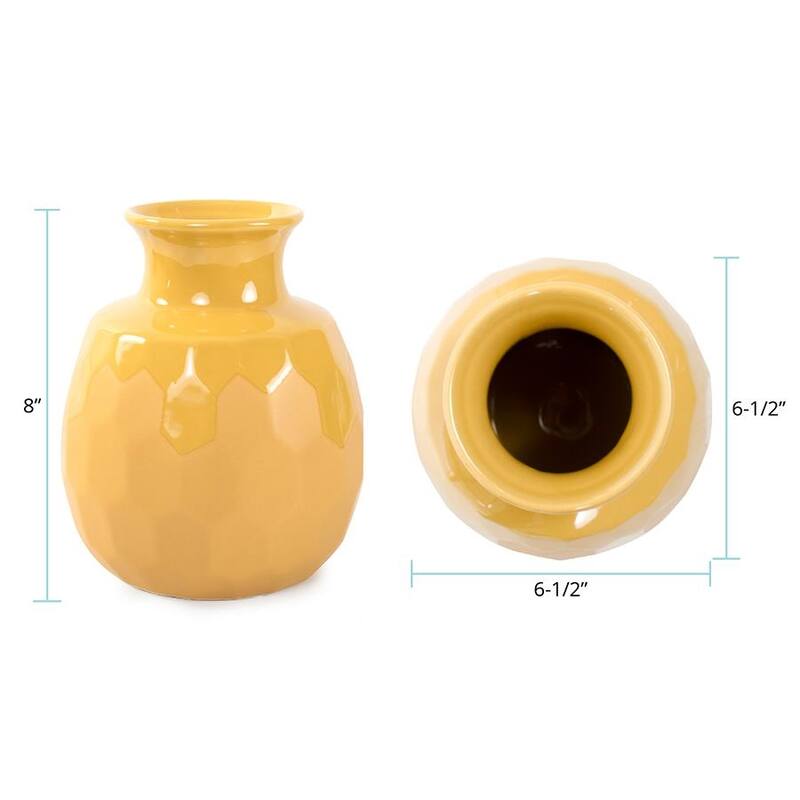 Golden Bee Ceramic Vase