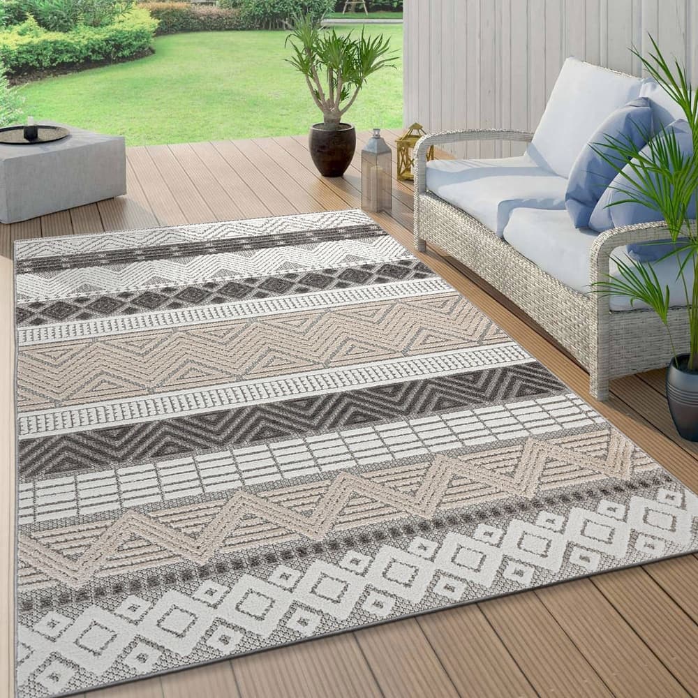 Marbella Contemporary Boho Indoor/Outdoor Area Rug