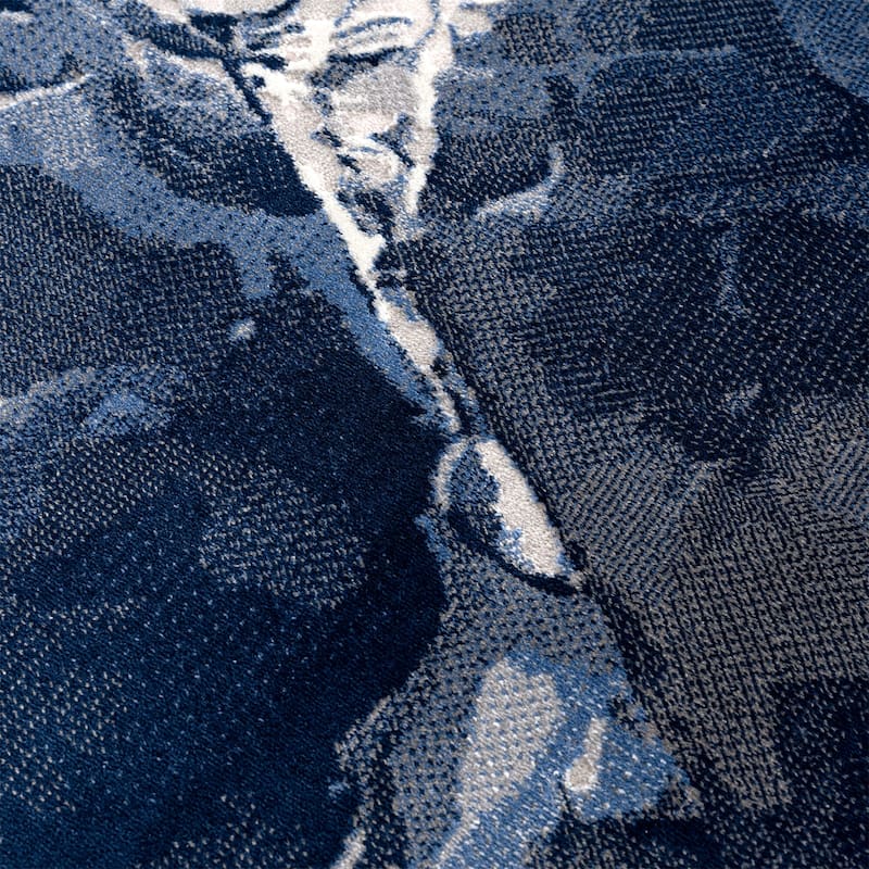 Abani Rugs Regal REG110A Blue Grey Marble Ice Design Area Rug