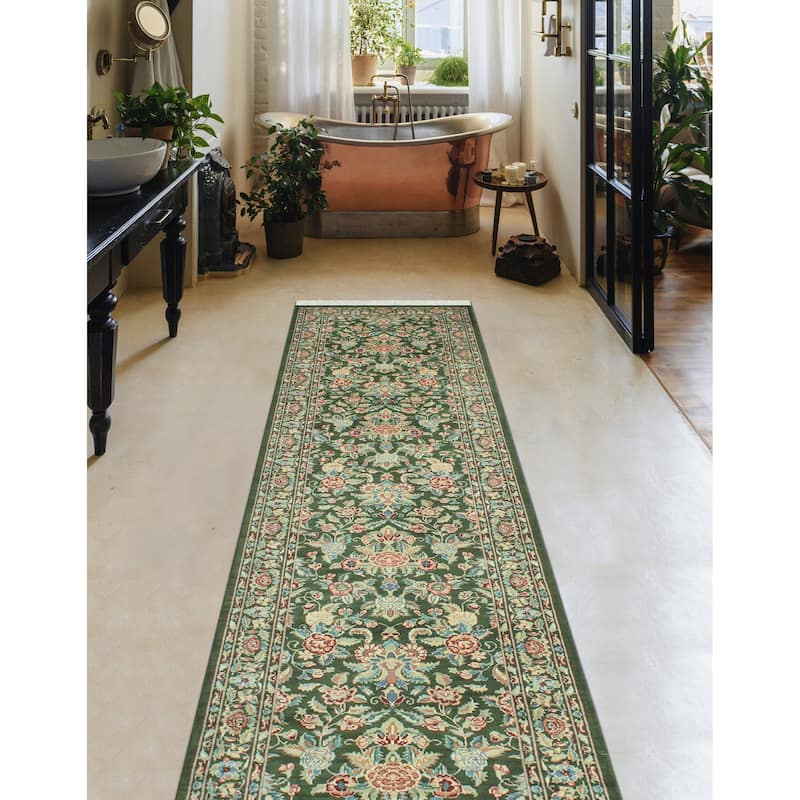Pak-Persian Hrychlea Green/Beige Runner - 2'5" x 9'9"