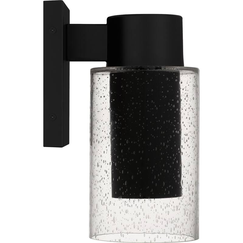 Matte Black LED Outdoor Wall Lantern from the Sawyer Collection