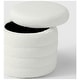 preview thumbnail 3 of 10, Bayville 16" Tall Sherpa Round Ottoman With Storage