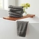 preview thumbnail 118 of 197, Linery & Co. Cotton Diamond Waffle Texture Bath Towels Hand Towel (Pack of 6) - Dark Gray