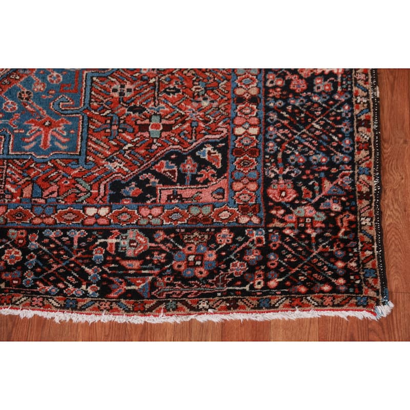 Hand Knotted Oriental 100% Wool Carpet Traditional Tribal Red Gharajeh Area Rug - 6' 3'' X 5' 0''