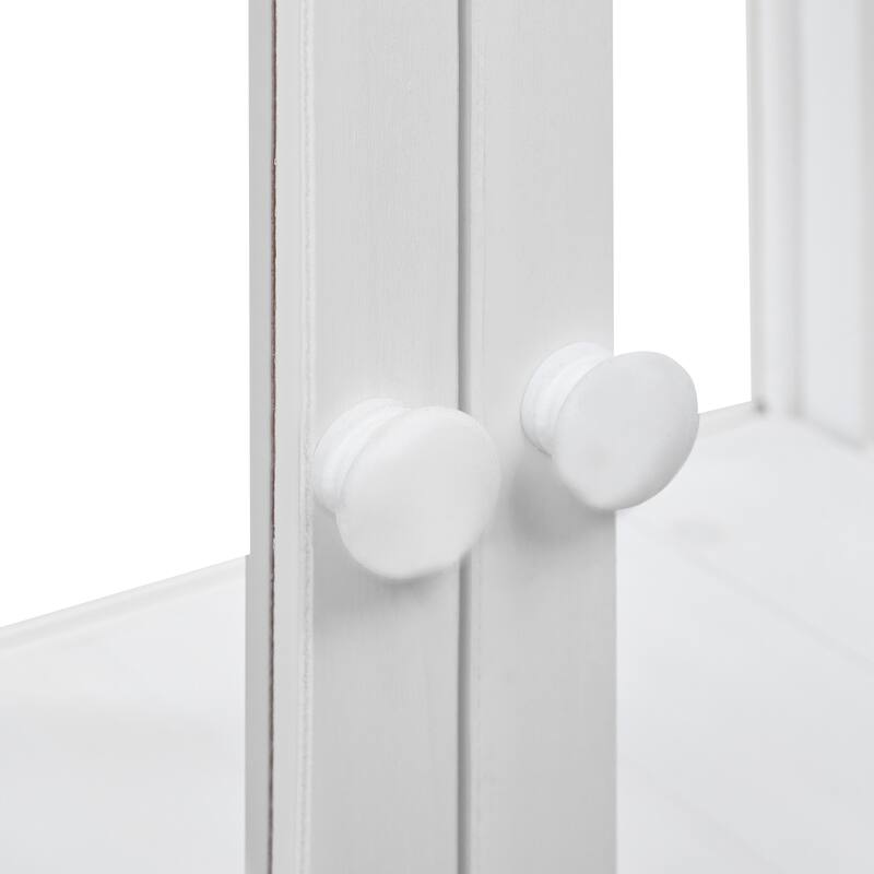 39" Wooden Rustic Potting Bench Table, Storage Cabinet Garden Shed with 2-Tier Shelves and Side Hook