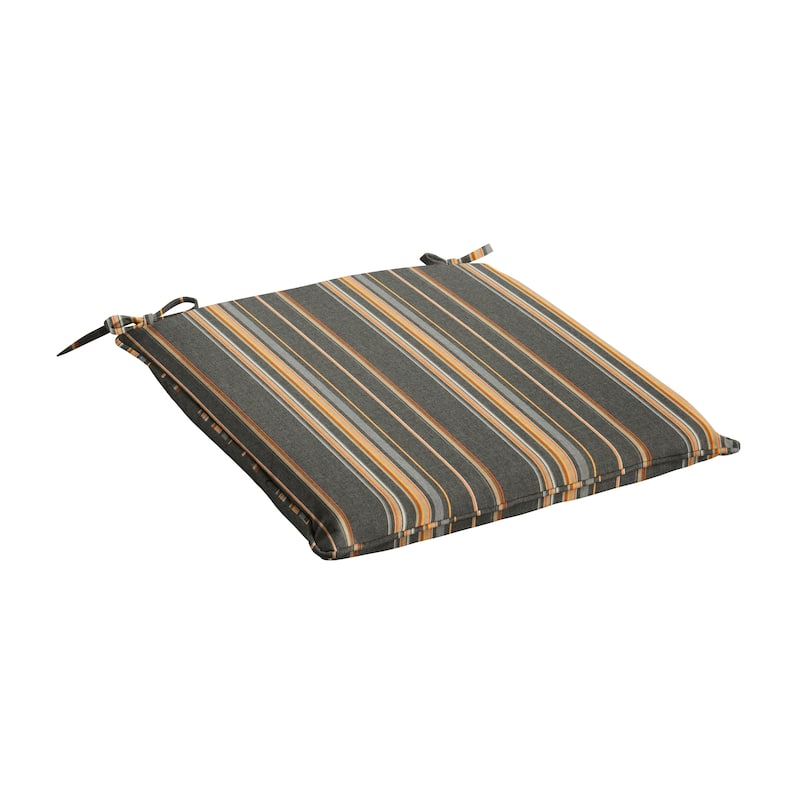 Sorra Home Sunbrella Outdoor Corded Chair Cushion - 19 in W x 19 in D x 2 in H - Stanton Greystone On