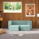 preview thumbnail 68 of 114, Jaxx Zipline Convertible Queen-size Sleeper Loveseat and Ottoman Set
