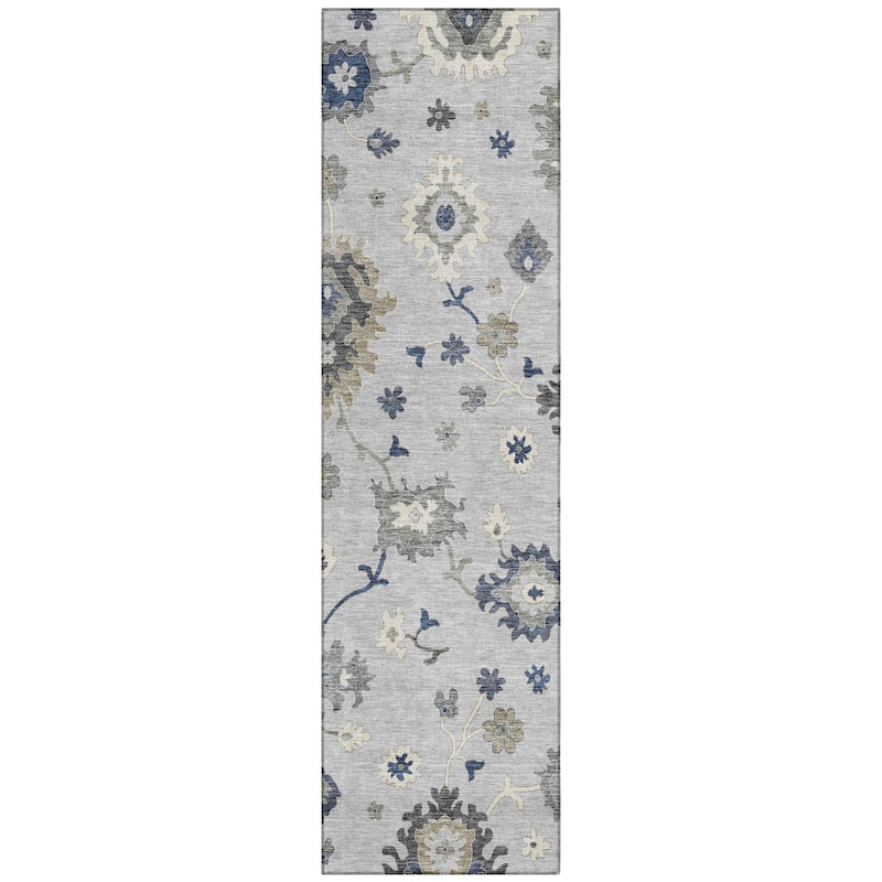 Machine Washable Indoor/ Outdoor Chantille Kashan Traditonal Rug