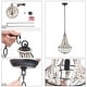 preview thumbnail 14 of 12, Farmhouse 1-Light Wood Beaded Mini Chandelier Boho Pendant for Kitchen Island - Dia. 10" x H 15"