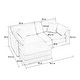preview thumbnail 20 of 162, Cloud Chenille Upholstered Modular Sectional Sofa with DIY Combination Design
