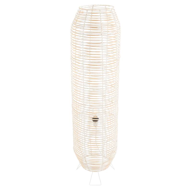SAFAVIEH Lighting Wilde Tropical Coastal Boho 50-inch Floor Lamp - 13 in. W x 13 in. D x 50 in. H
