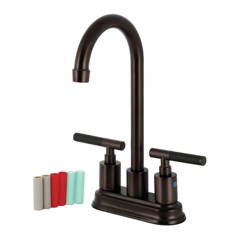 Kingston Brass Kaiser Two-Handle 2-Hole Deck Mount Bar Faucet - Oil Rubbed Bronze