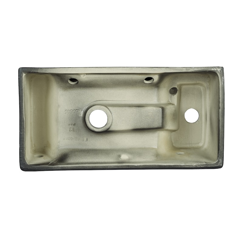 Voltaire Rectangular Ceramic Wall Hung Sink With Left Side Faucet Mount