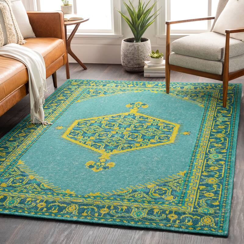 Hand-knotted Alford Boho Medallion Wool Area Rug