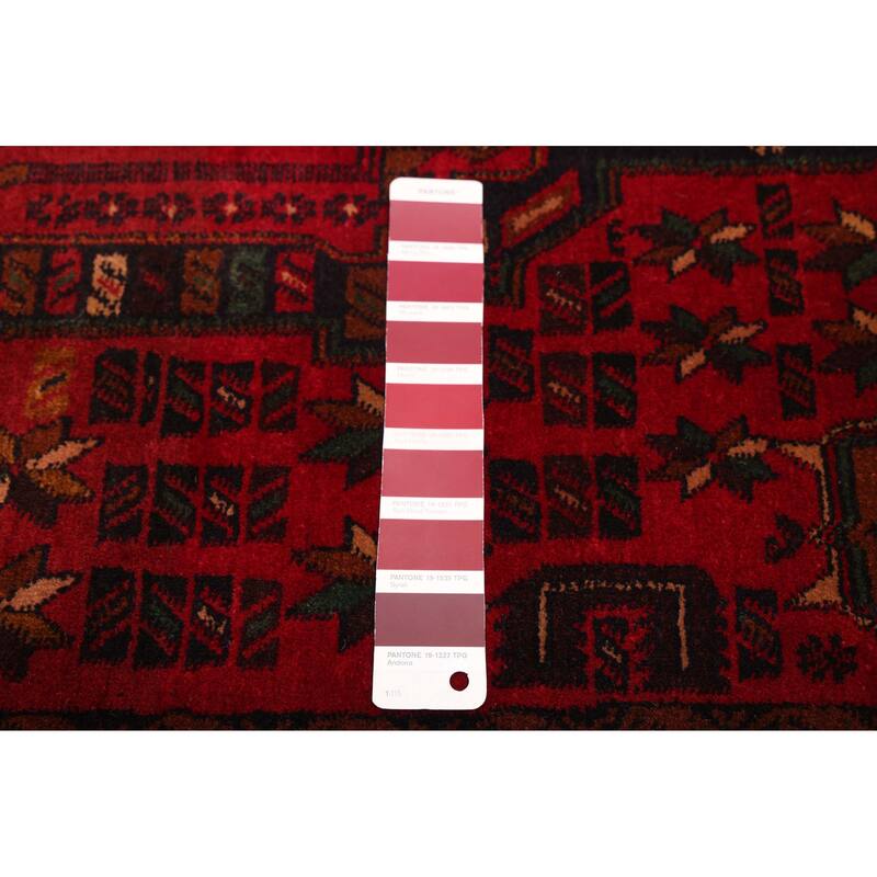 ECARPETGALLERY Hand-knotted Teimani Red Wool Rug - 3'10 x 6'3