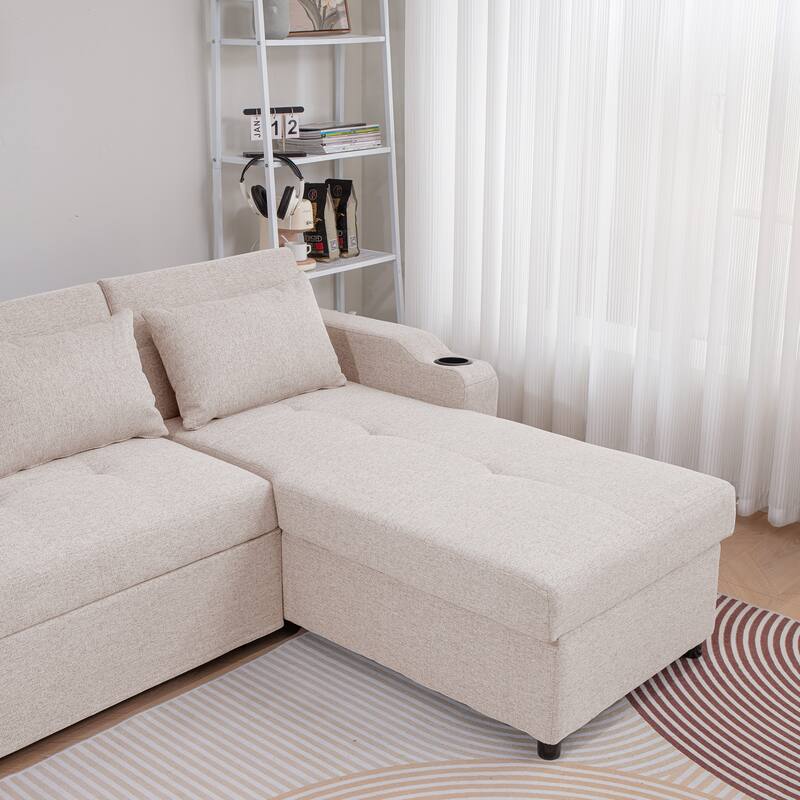 84"Adjustable Backrest Sofa Bed