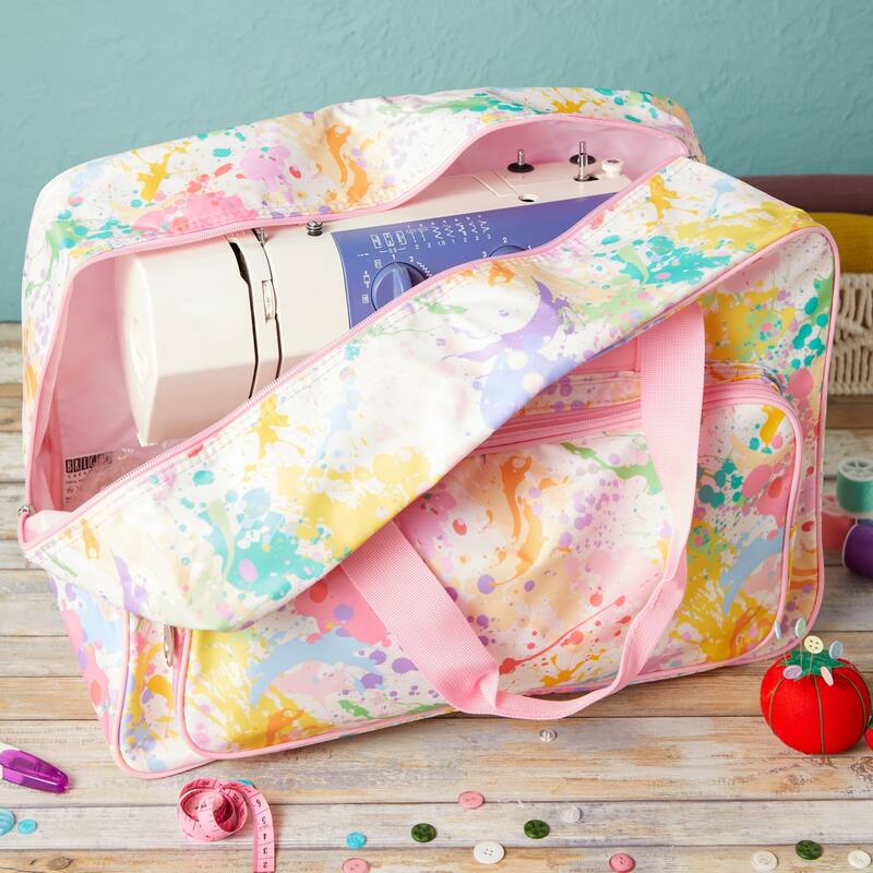 Bright Creations Sewing Machine Case Watercolor Carrier Tote Storage Organizer Bag 18.1x9.4x12.2"
