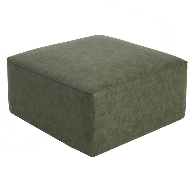 Square PU Leather Ottoman