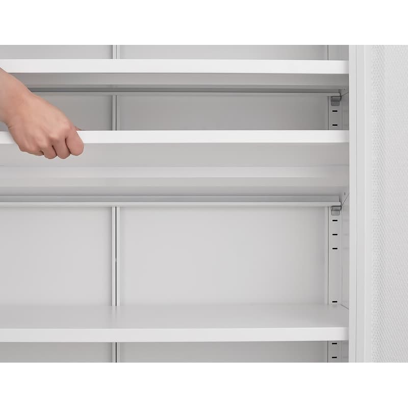 5.9" Modern Shoe Cabinet with Double-Sided Mesh Doors, Adjustable Partitions