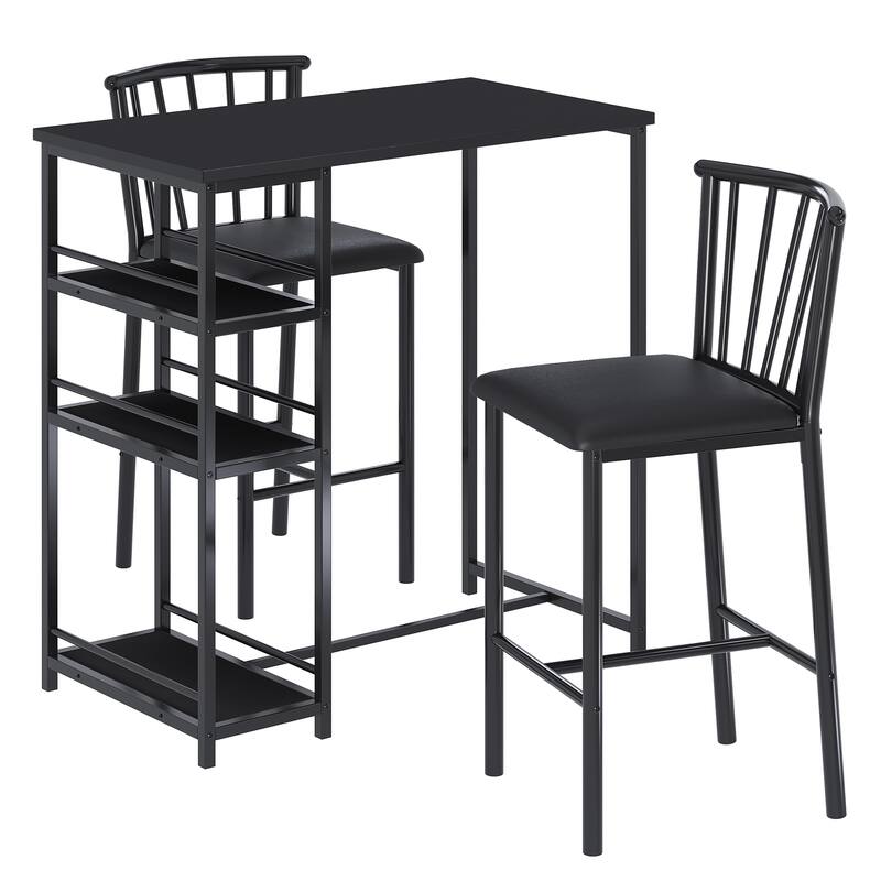 Futzca Dining Table Set, Kitchen Bar Table and Chairs, 3 Or 4 Pieces