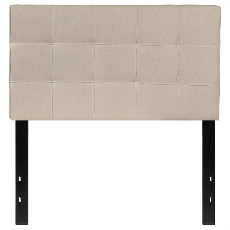 Twin size Modern Beige Taupe Fabric Upholstered Headboard