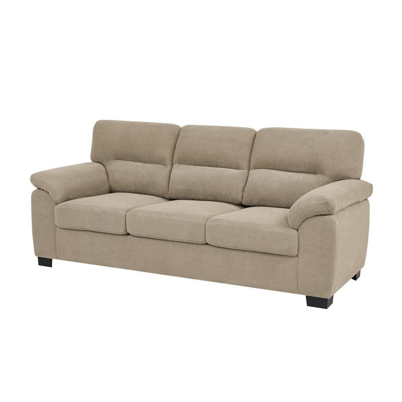 81" Modern Textured Fabric 3-Seater Sofa
