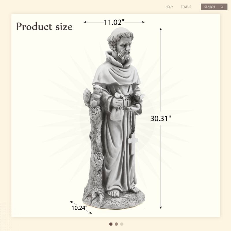 Outdoor Religious Sculpture, Garden Decor, Waterproof Sculpture, Suitable for Courtyard, Front porch, Patio