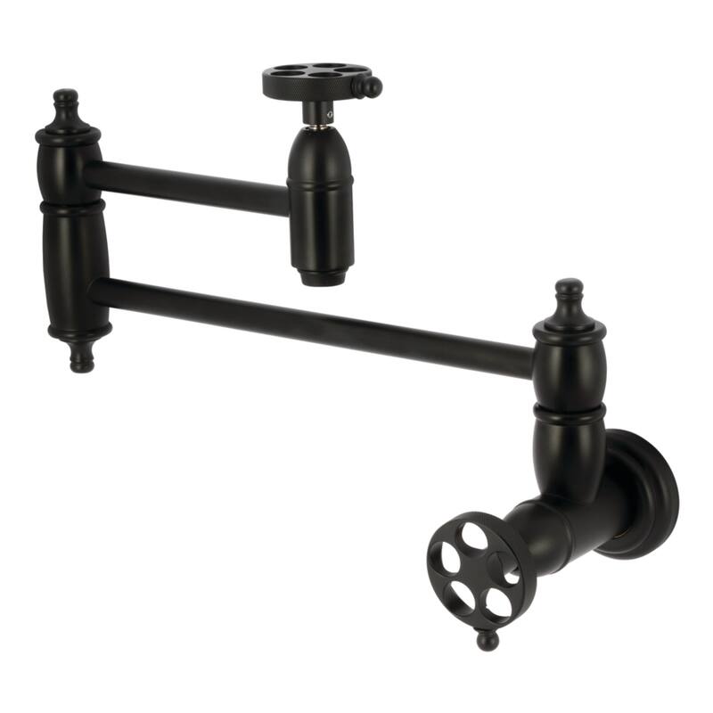 Wendell Two-Handle 1-Hole Wall Mount Pot Filler Faucet