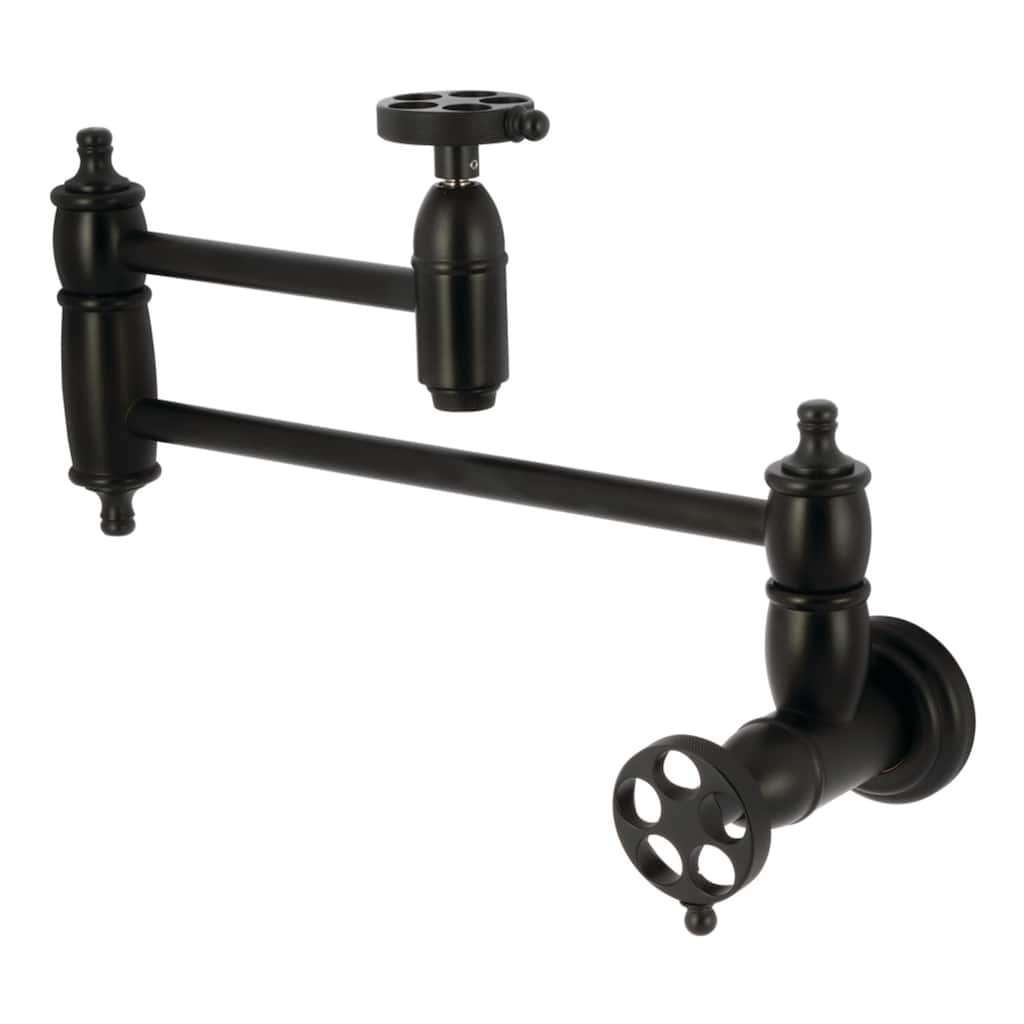 Wendell Two-Handle 1-Hole Wall Mount Pot Filler Faucet
