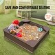 preview thumbnail 38 of 40, Sandbox with Cover for Outdoor Backyard, Beach, Park, Gift for Boys Girls Ages 3-12