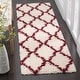 preview thumbnail 8 of 162, SAFAVIEH Dallas Shag Giusy Trellis 1.5-inch Thick Rug 2'3" x 4' - Ivory/Red - Rectangle