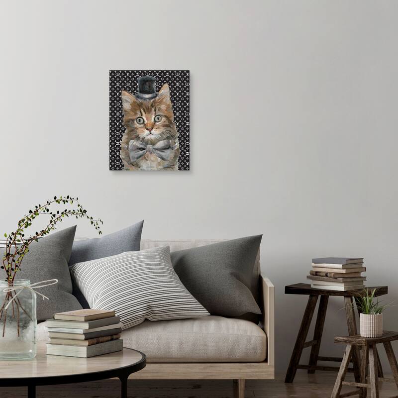 Top Hat Cat Brands II Canvas Art Print