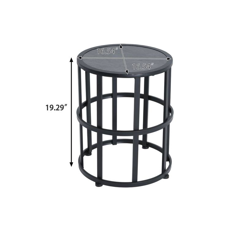 Christopher Knight Home - Mid-Century Modern Outdoor Acacia Wood Swivel Chair with Ceramic Tile Side Table