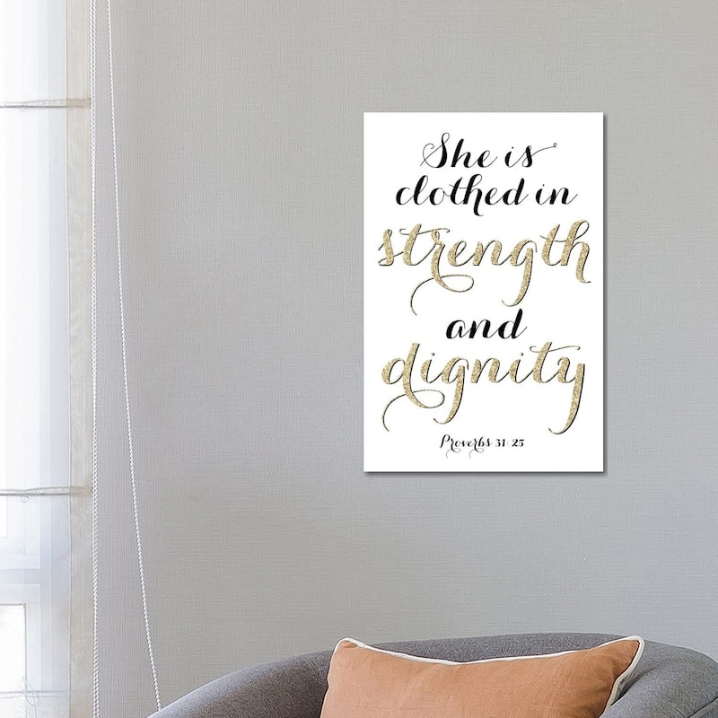 iCanvas "Clothed In Strenght And Dignity" by blursbyai Canvas Print - 26x18x1.5