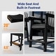 preview thumbnail 5 of 47, WINSOON 3PCs Tall Adirondack Chairs, Weather Resistant HIPS Balcony Chairs with Connecting Tray and Umbrella Hole