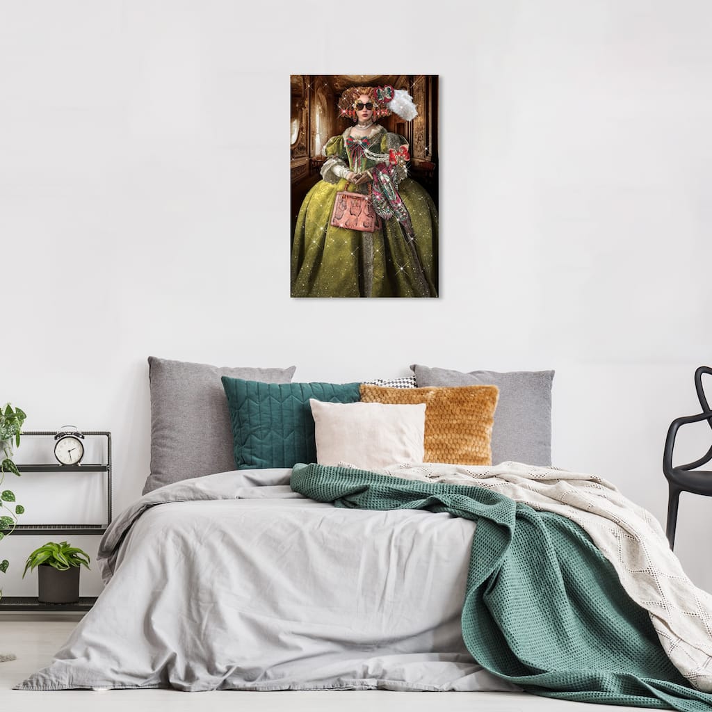 Wynwood Studio Canvas Fashion and Glam Fashion Classy Era Green and Traditional Wall Art Canvas Print