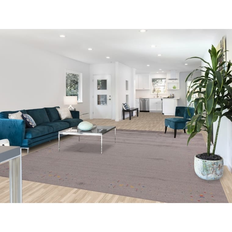 Gray Tribal Gabbeh Oriental Handmade Wool Carpet - 9'0" x 12'0"