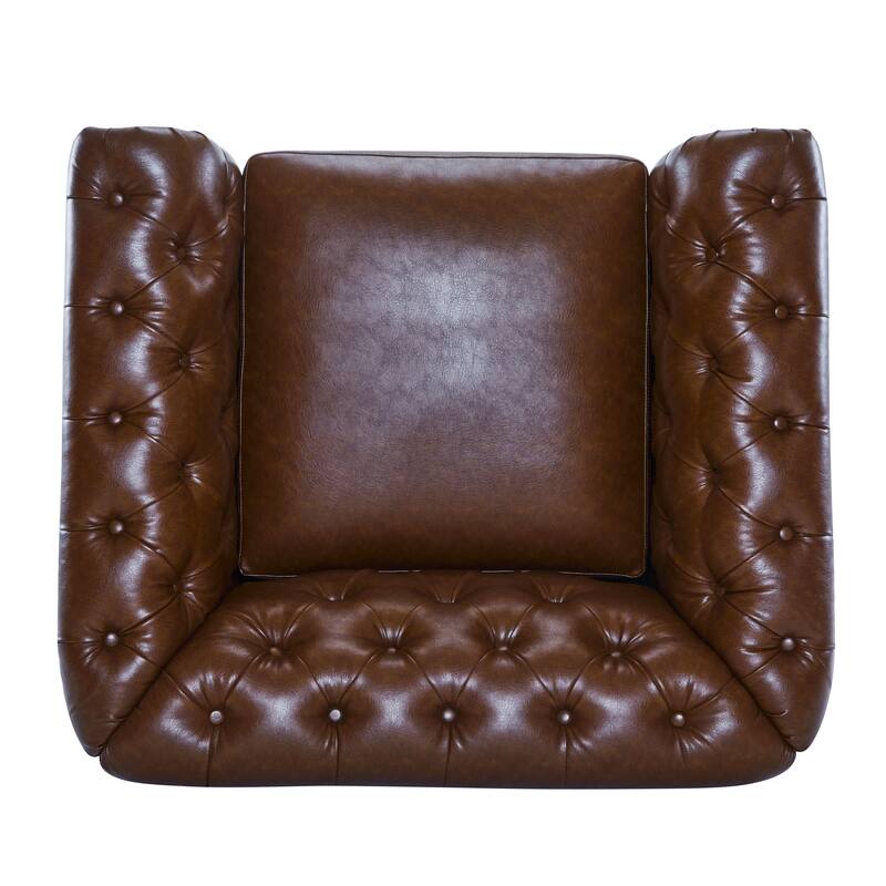Christopher Knight Home - Chesterfield Swivel Club Chair with Deep Button Tufting and 360-Degree Rotation