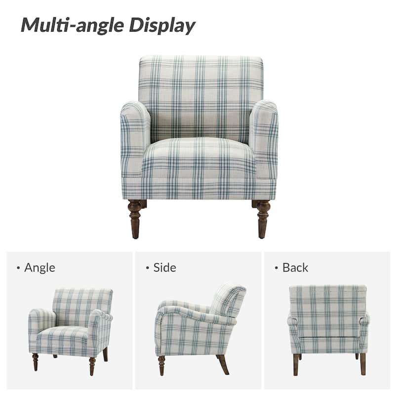 Mandan 29.5" Wide Traditional Accent Armchair with Solid Wood Legs Set of 2 by HULALA HOME