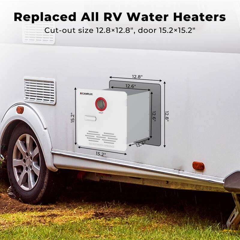 CAMPLUX Plus 10 2.64 GPM 65,000 BTU Propane RV Tankless Water Heater