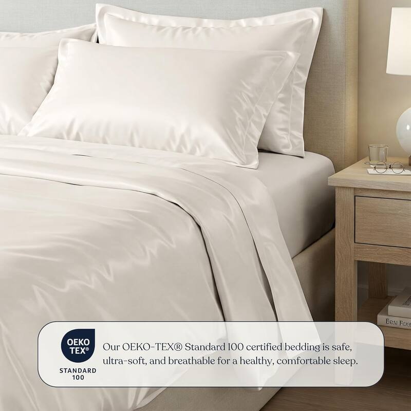 Delara Viscose derived from Bamboo Sheet Set & Duvet Cover Set Bundle, Luxury Bedding Set for Hot Sleepers
