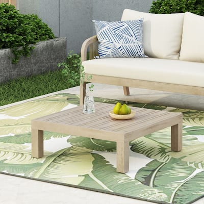 Oana Acacia Wood Outdoor Coffee Table by Christopher Knight Home