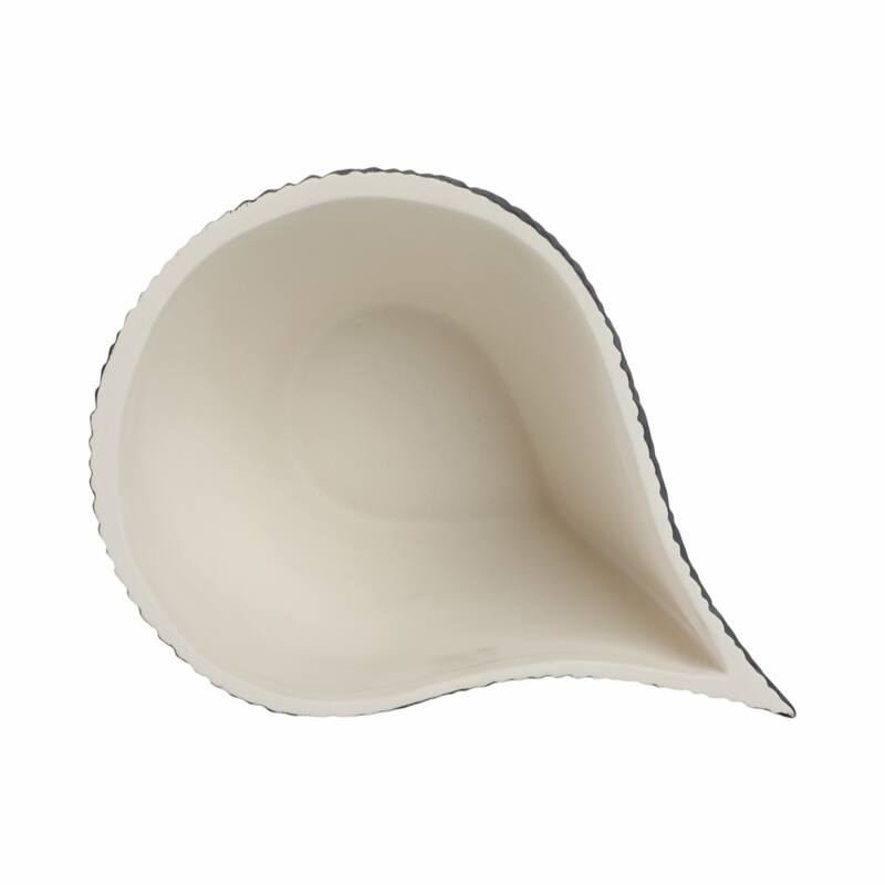 Teardrop Textured Decorative Bowl for Home Decor - Black and White