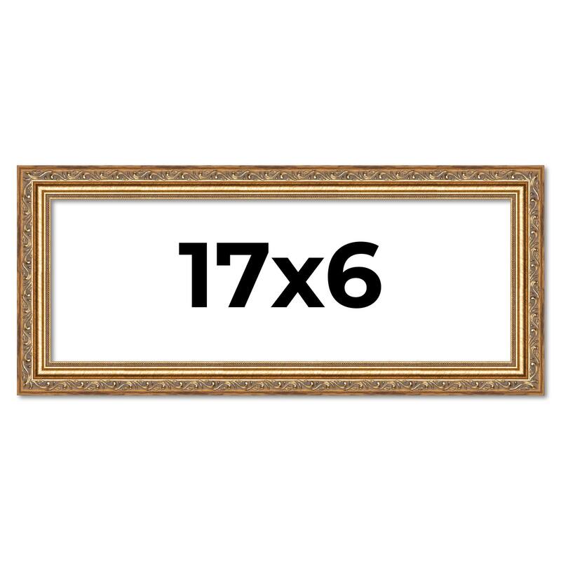 17x6 Frame Red Solid Wood Picture Frame Width 1.75 Inches | Interior Frame Depth 1 13/16 Inches