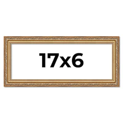 17x6 Frame Red Solid Wood Picture Frame Width 1.75 Inches | Interior Frame Depth 1 13/16 Inches
