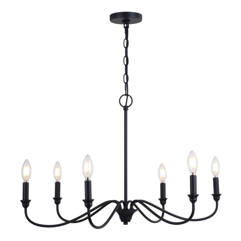 Annabelle 6 Light Farmhouse Candelabra Chandelier