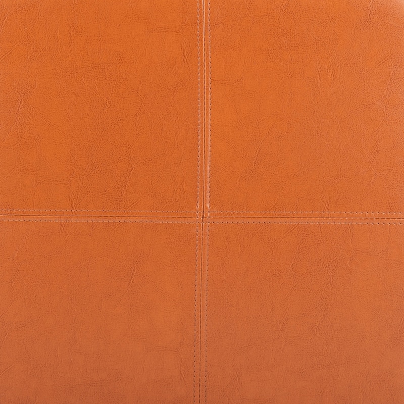 SAFAVIEH Angelica Brown Leather Storage Ottoman