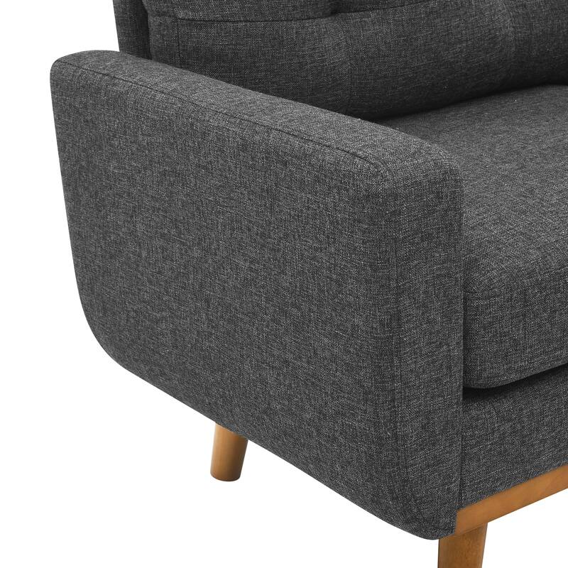 Anmytek Mid-Century Modern 67.7" Wide Tufted Upholstered Loveseat Sofa