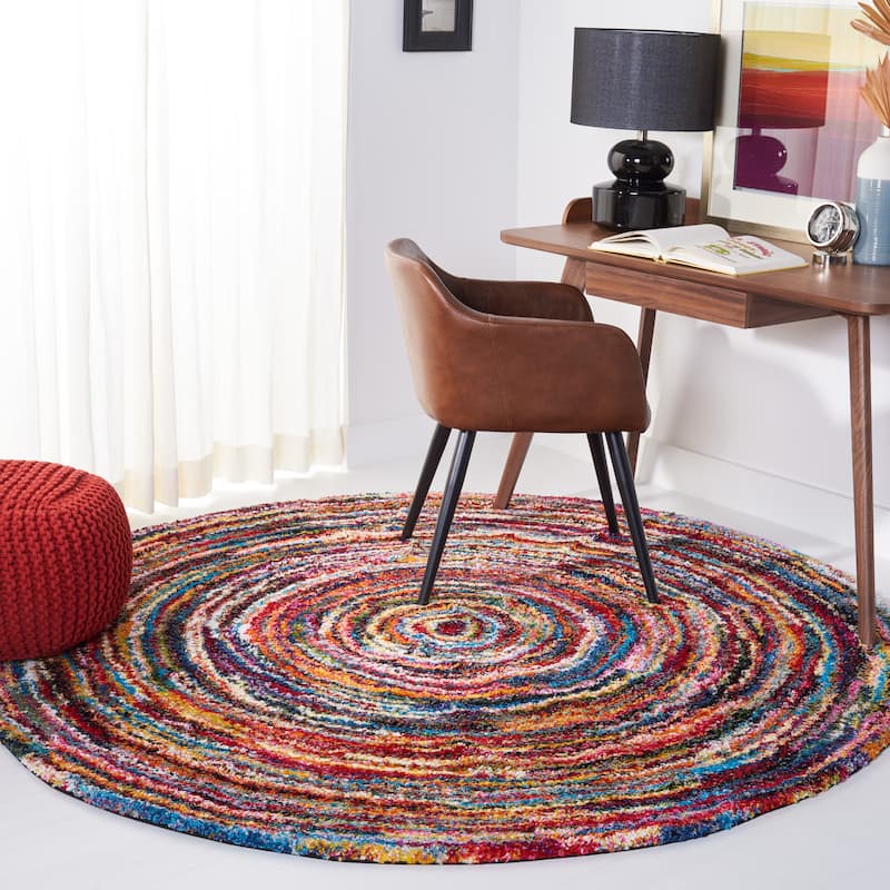 SAFAVIEH Fiesta Shag Karima Abstract Rug
